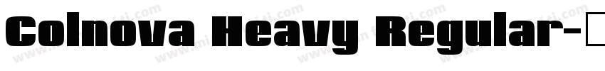Colnova Heavy Regular字体转换